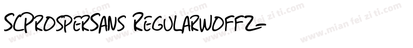 SCProsperSans Regularwoff2字体转换